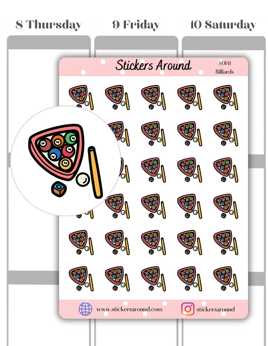 Billiards Icon Planner Sticker