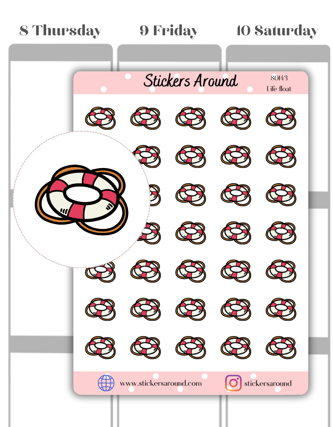 Life Float Icon Planner Sticker β Stickers Around