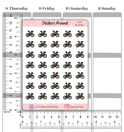 Road Bike Icon Planner Sticker