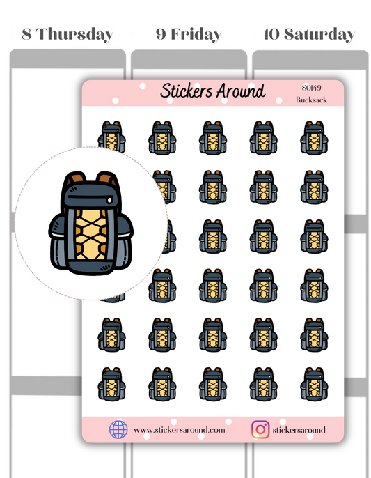 Rucksack Icon Planner Sticker
