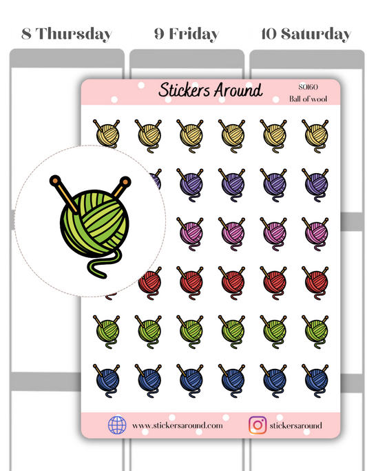 Knitting Icon Planner Sticker