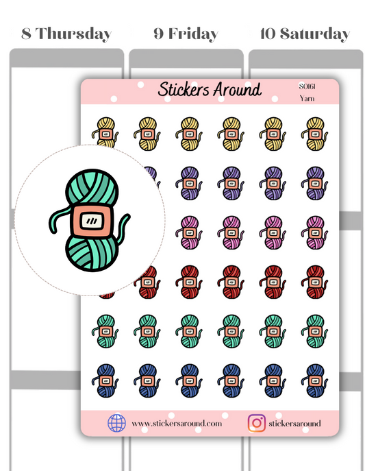 Yarn Icon Planner Sticker