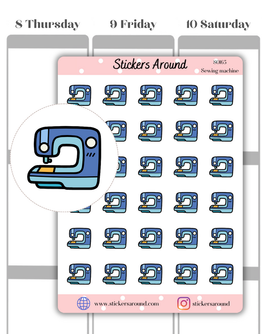 Sewing Machine Icon Planner Sticker