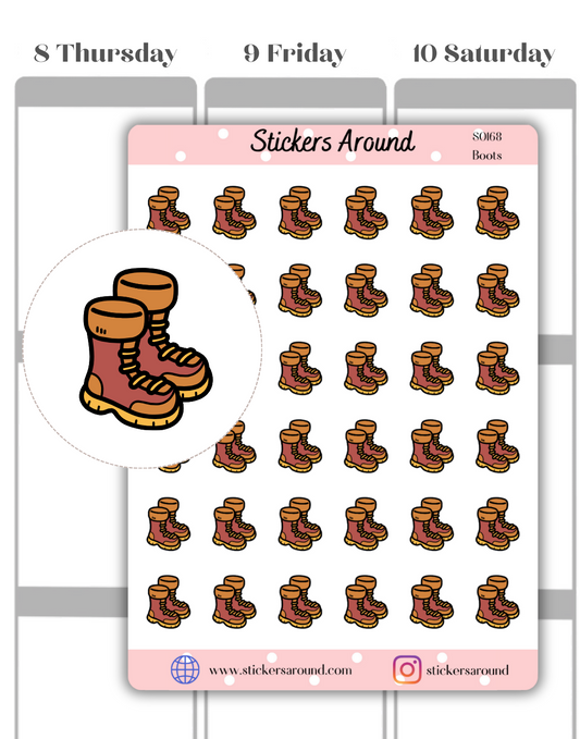 Hiking boots Icon Planner Sticker