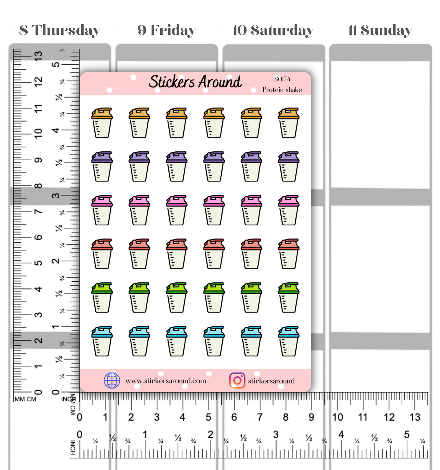 Protein Shake Icon Planner Sticker