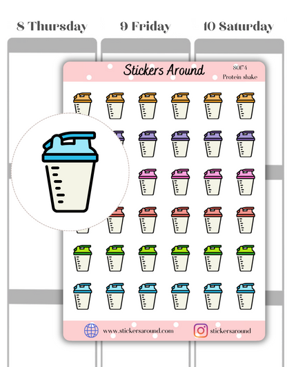 Protein Shake Icon Planner Sticker