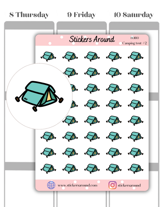 Camping tent Icon Planner Sticker