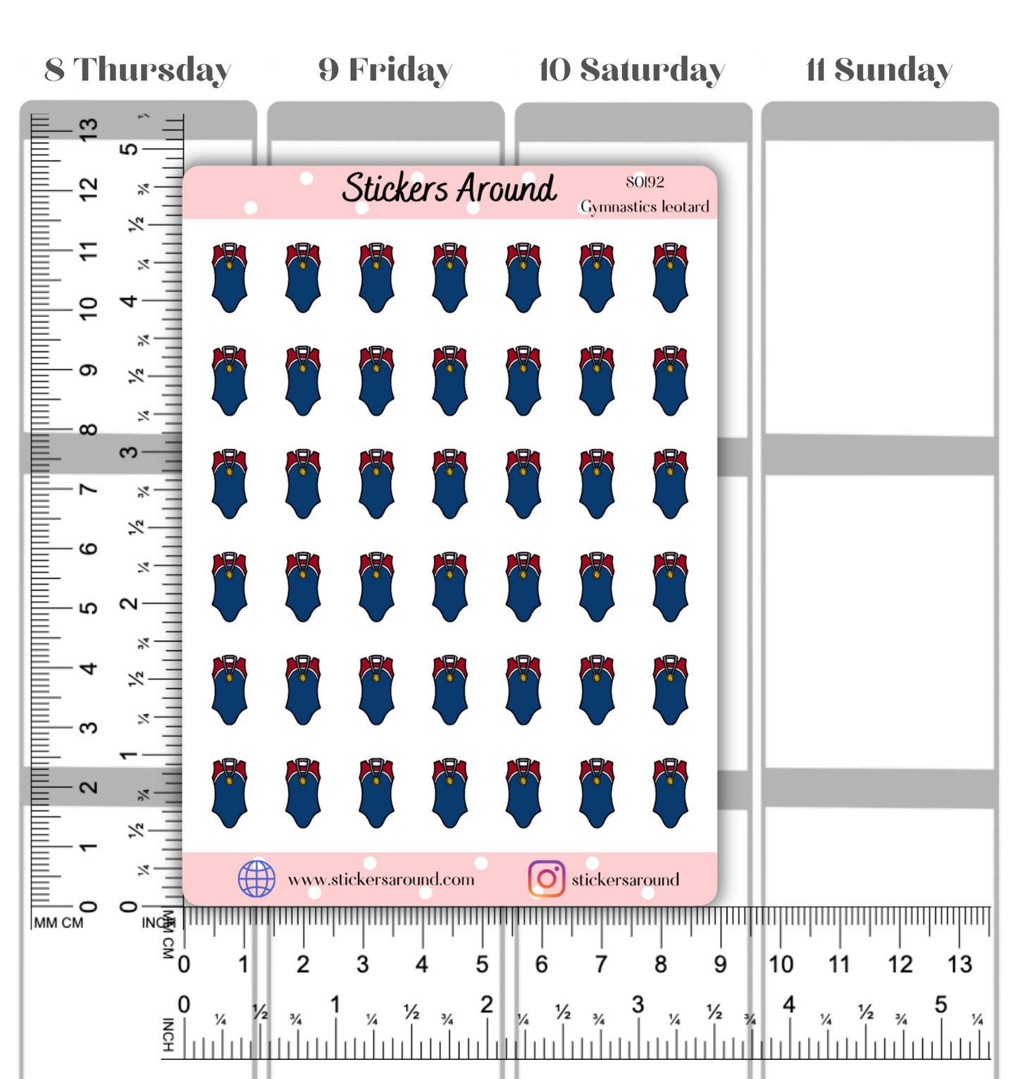 Gymnastics Leotard Icon Planner Sticker