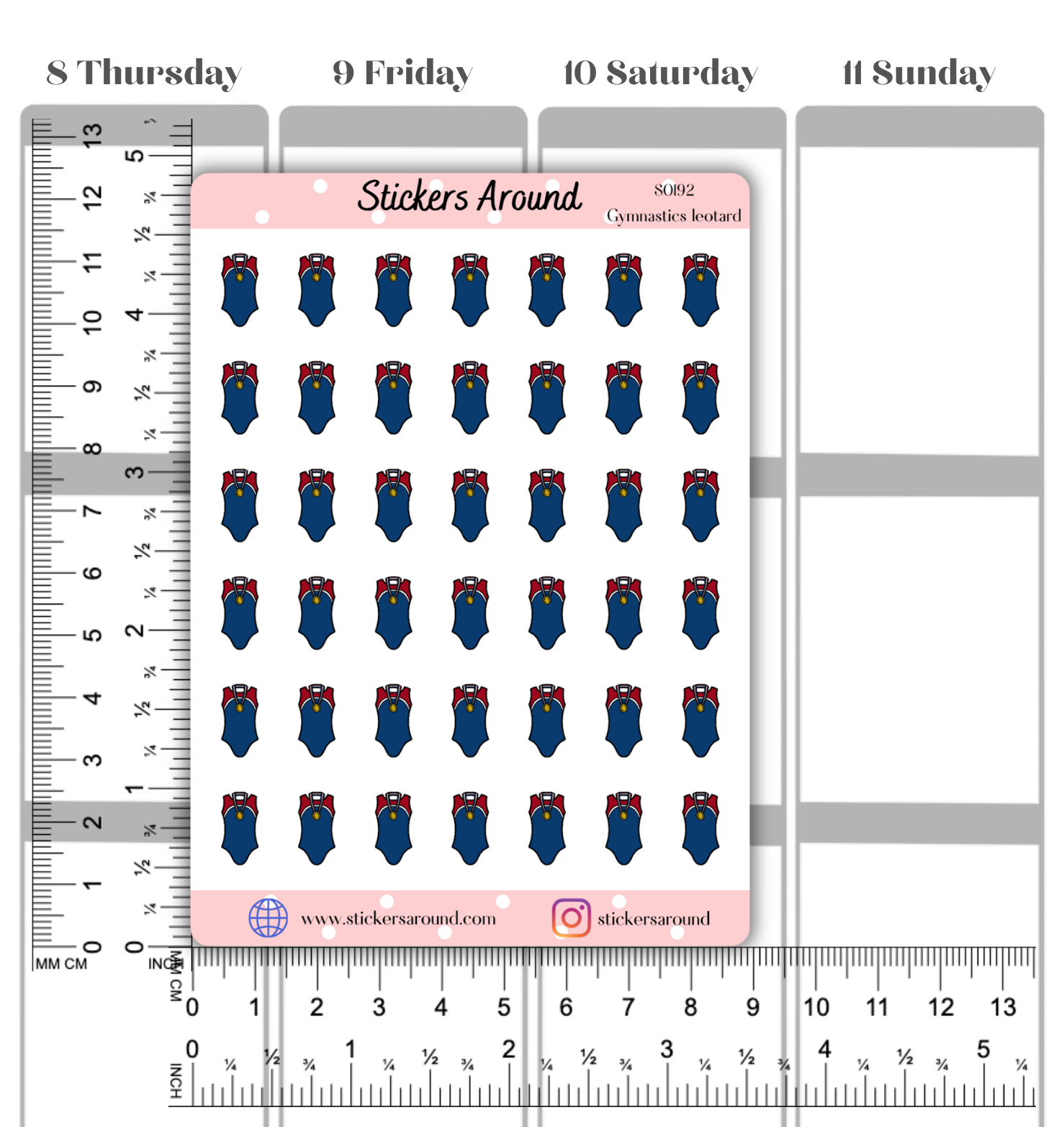 Gymnastics Leotard Icon Planner Sticker