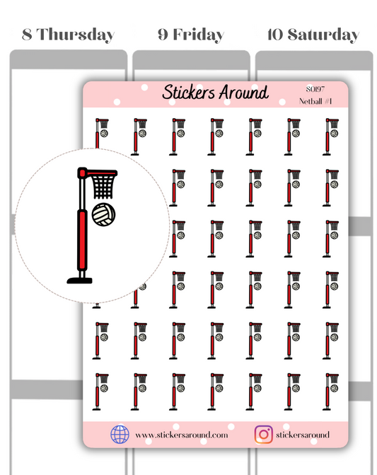 Netball Icon Planner Sticker 