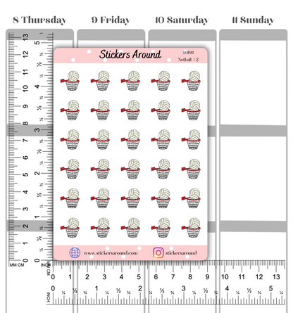 Netball Icon Planner Stickers