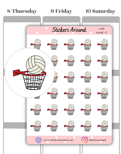 Netball Icon Planner Sticker
