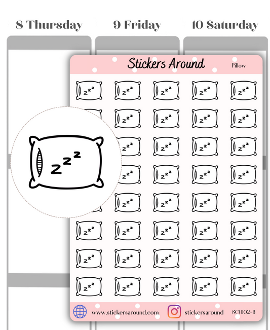 Sleep Pillow Planner Stickers