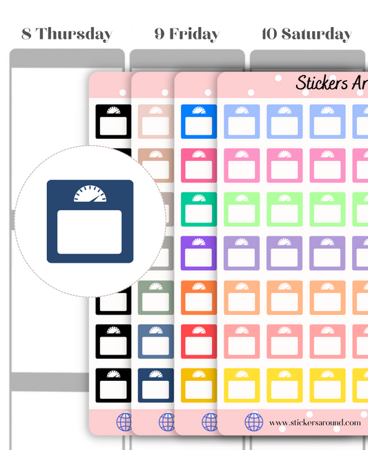 Weight Scale Tracker Planner Sticker