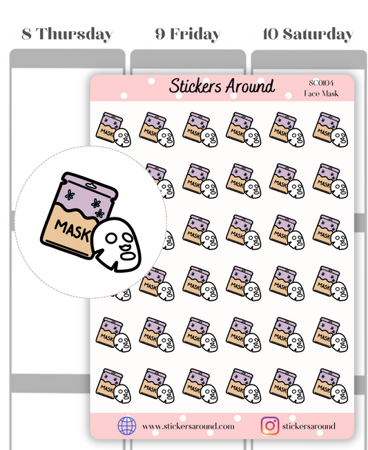 Face Mask Icon Planner Sticker