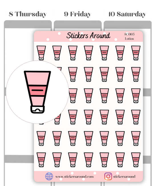 Moisturiser Cream Icon Planner Stickers