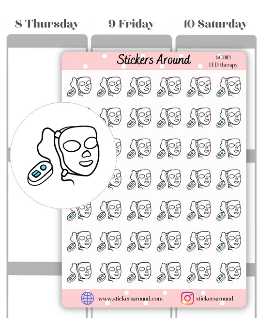 LED Therapy - Red Light Therapy Planner Sticker