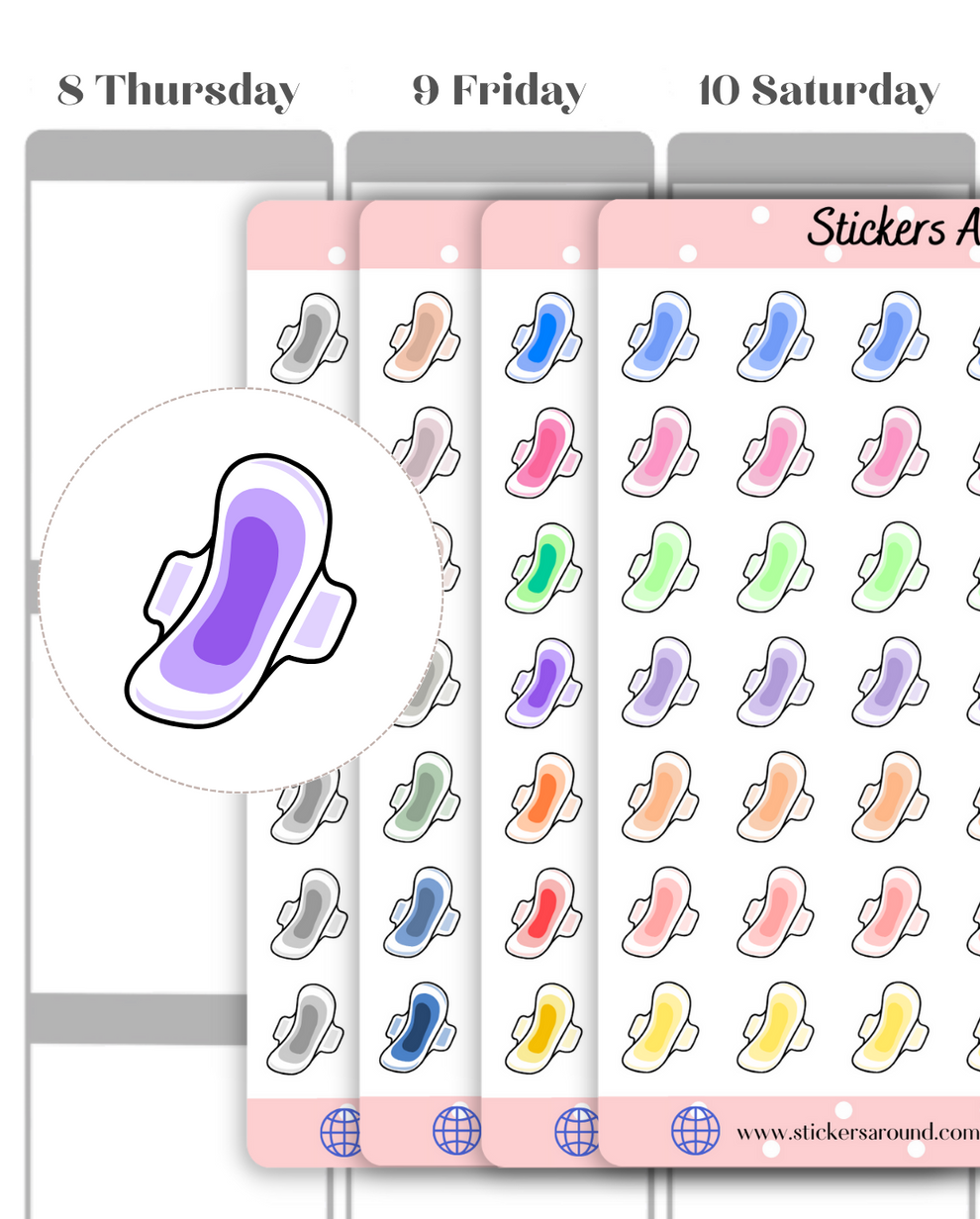Pee Pad Sticker Sanitary Pad Icon Planner Sticker – Stickers Around
