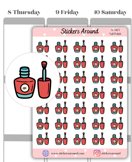 Nail Polish Icon Planner Sticker