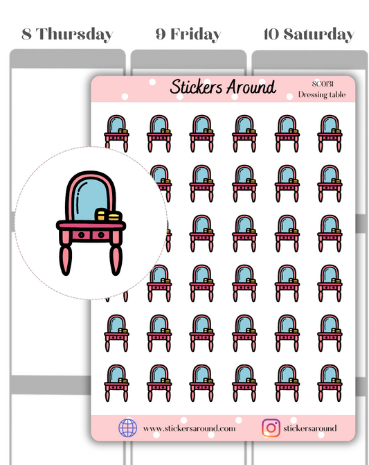 Dressing Table Icon Planner Sticker