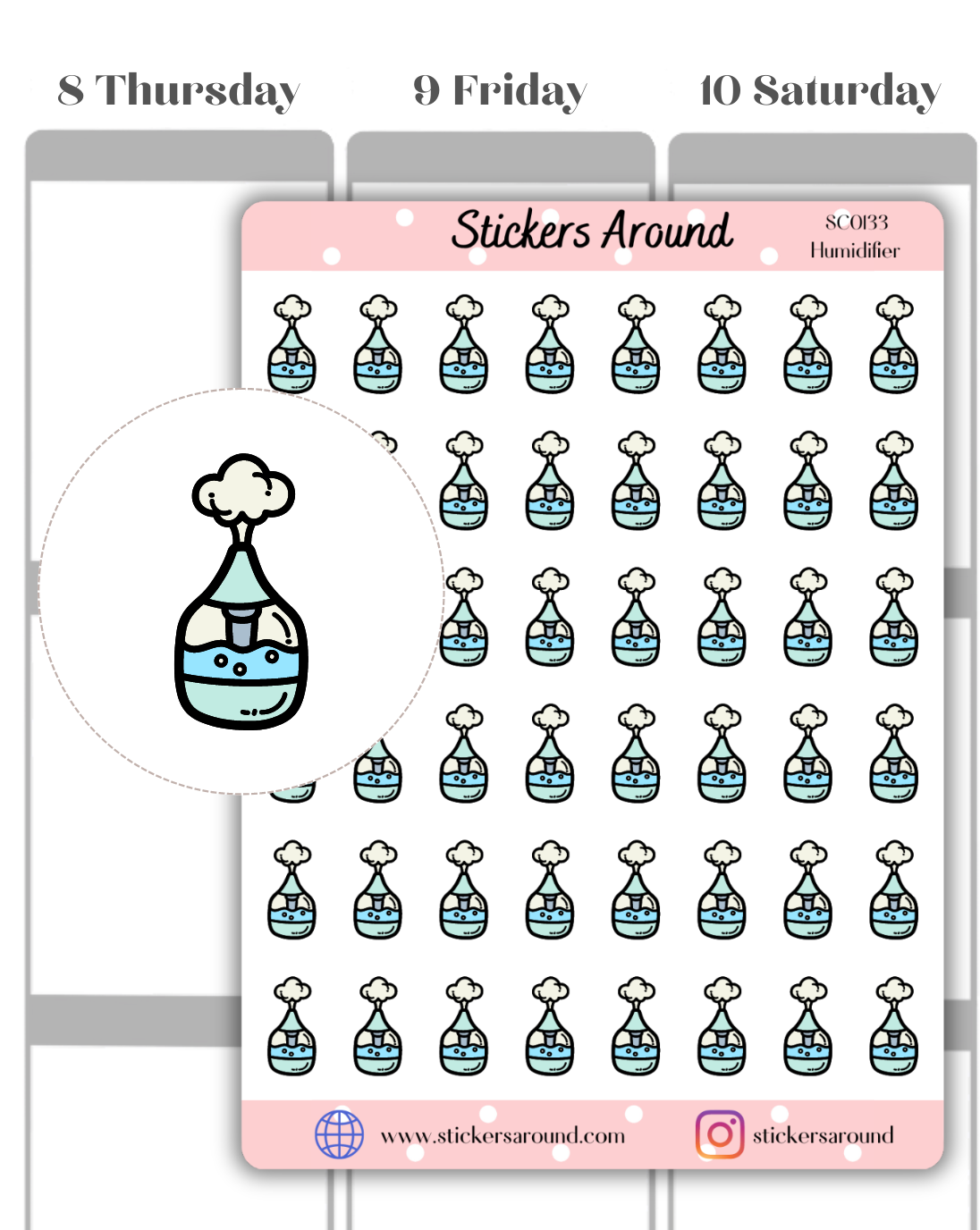 Humidifier Icon Planner Sticker