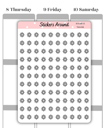 Mini Asterisk Icon Planner Sticker #1