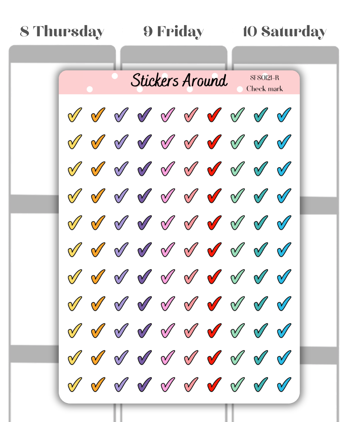 Mini Check Mark Icon Planner Sticker