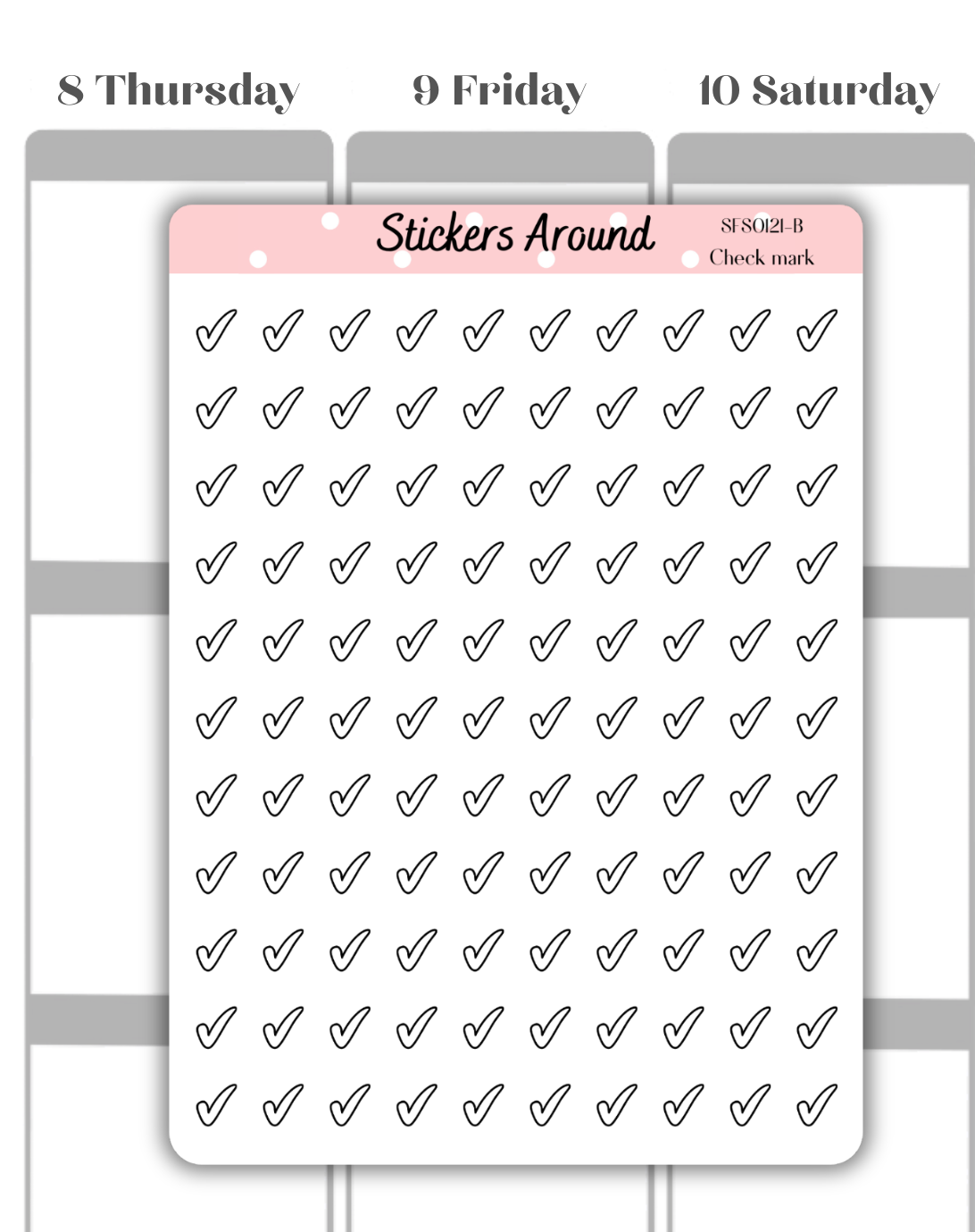 Mini Check Mark Icon Planner Sticker