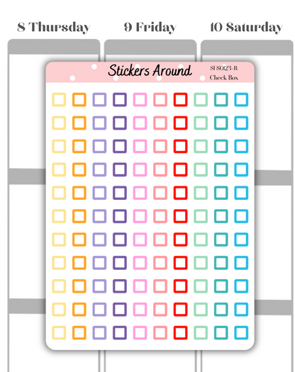 Mini Check Box Planner Sticker