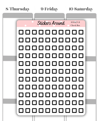 Mini Check Box Planner Sticker