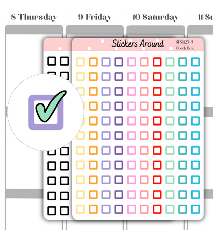 Mini Check Box Planner Sticker