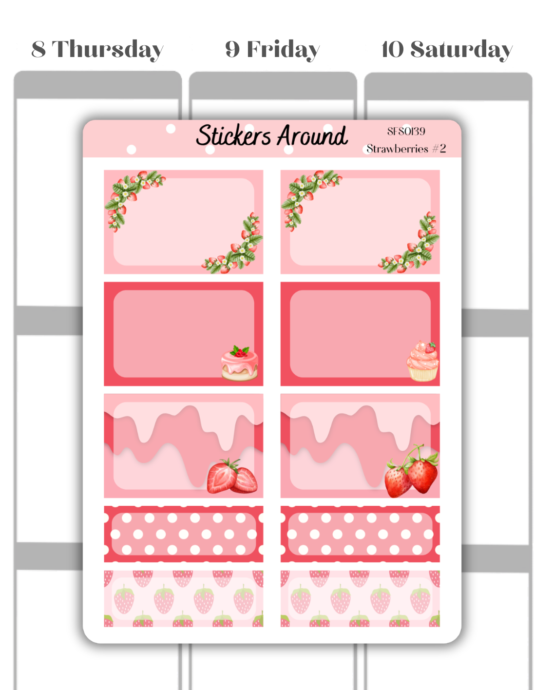 strawberry Functional Stickers