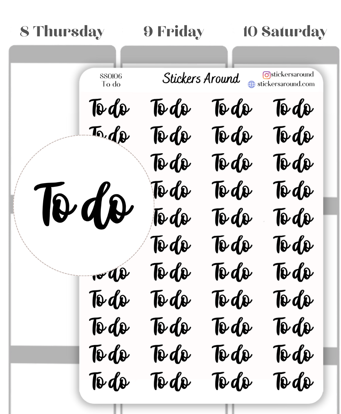 Task Script Sticker To Do Script Planner Sticker – Stickers Around