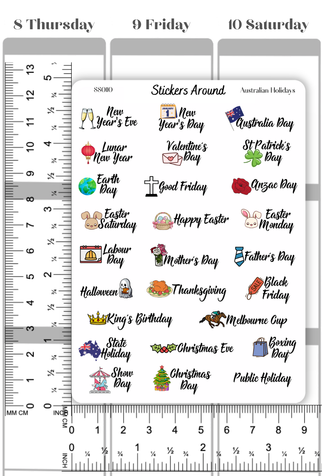 Australian Holidays Planner Sticker