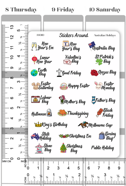 Australian Holidays Planner Sticker