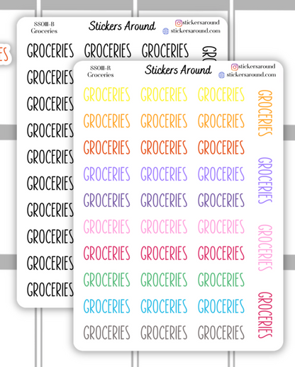 Groceries Script Planner Sticker