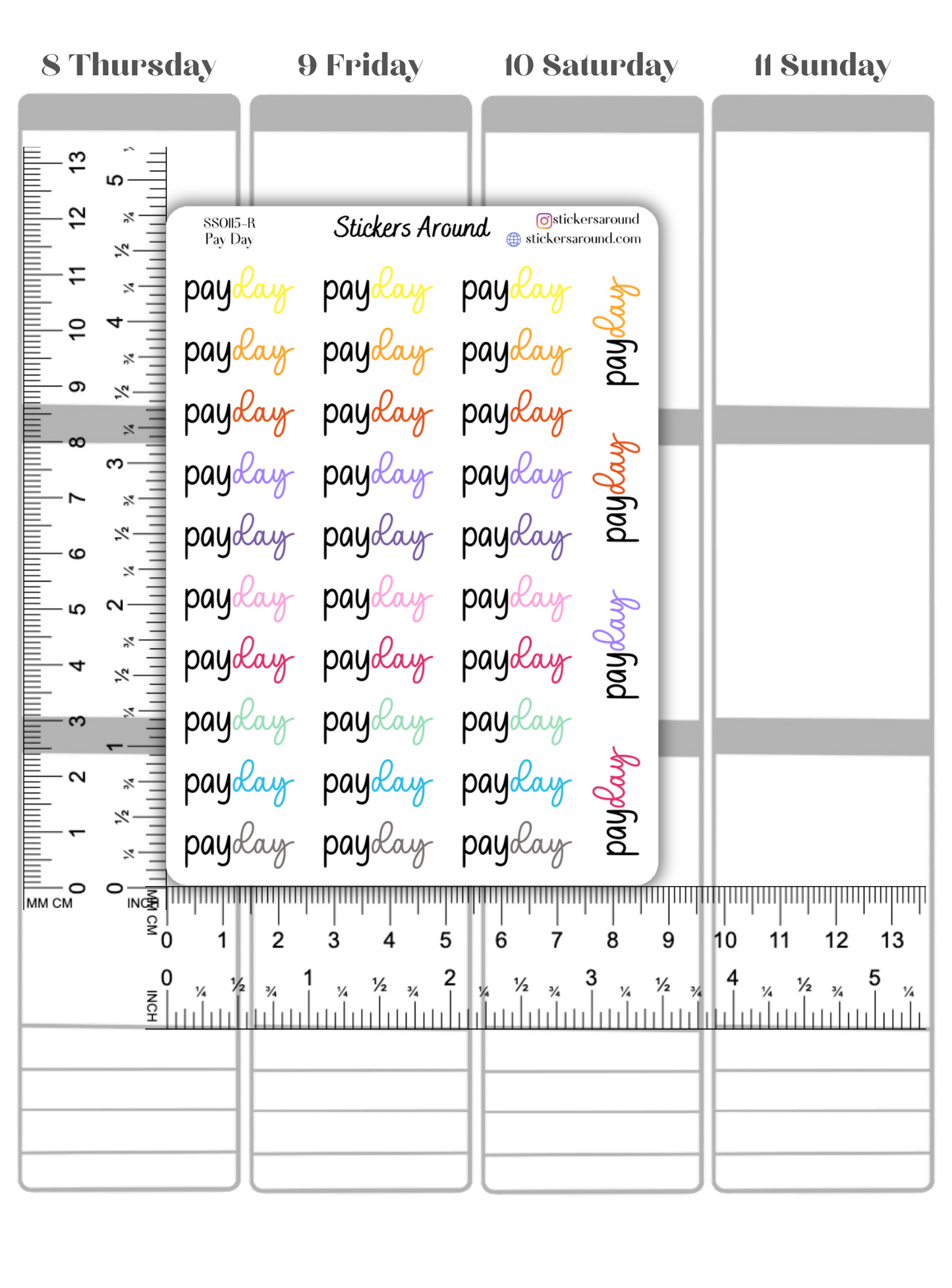 Payday Duo Font Script Planner Sticker