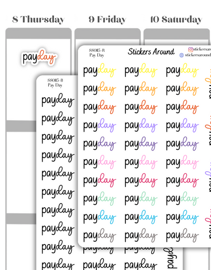 Payday Duo Font Script Planner Sticker