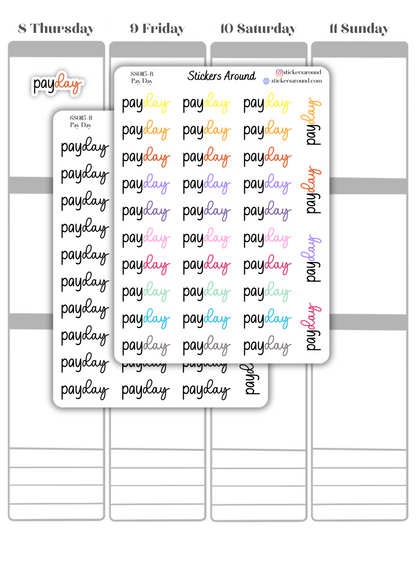 Payday Duo Font Script Planner Sticker