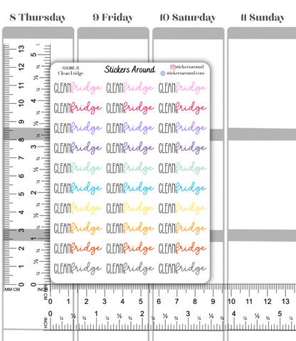 Clean Fridge Duo Font Script Planner Sticker