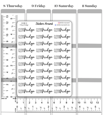Clean Fridge Duo Font Script Planner Sticker