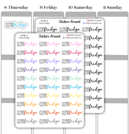 Clean Fridge Duo Font Script Planner Sticker