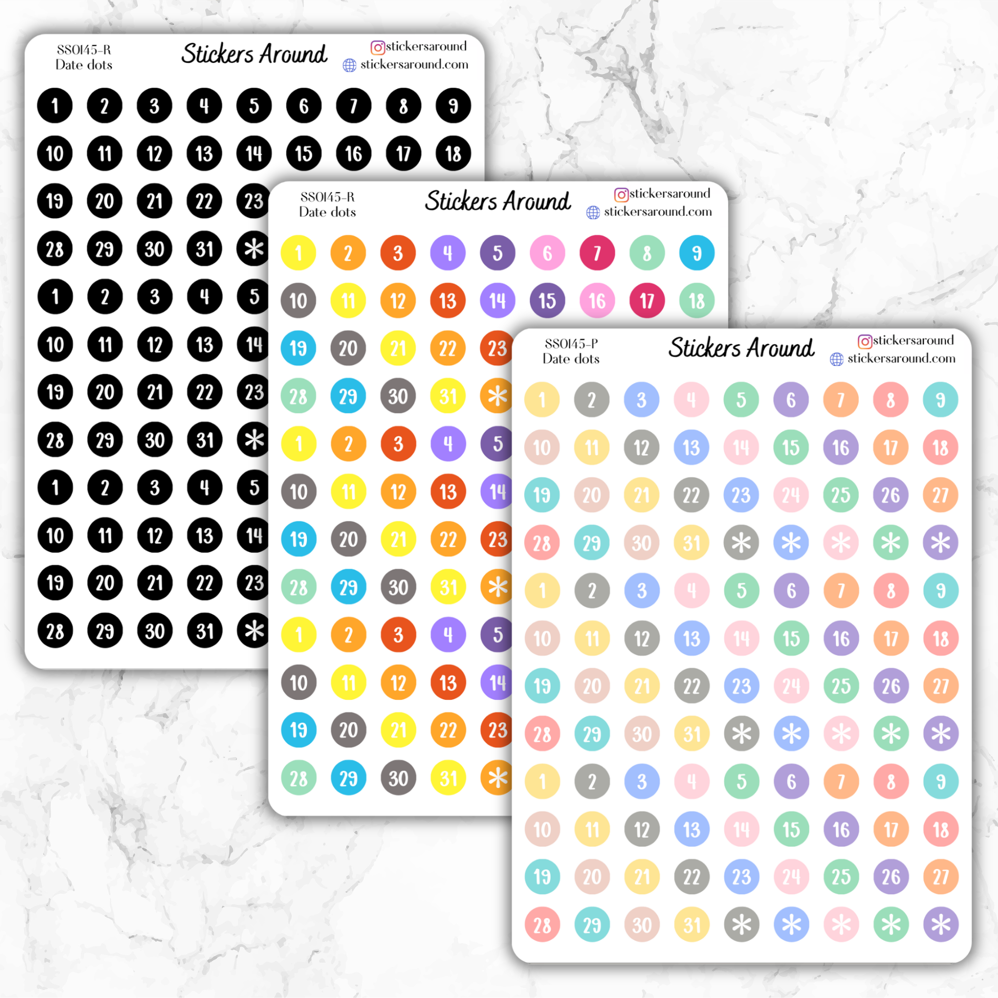 Counting Days Sticker Date Dots Planner Sticker – Stickers Around