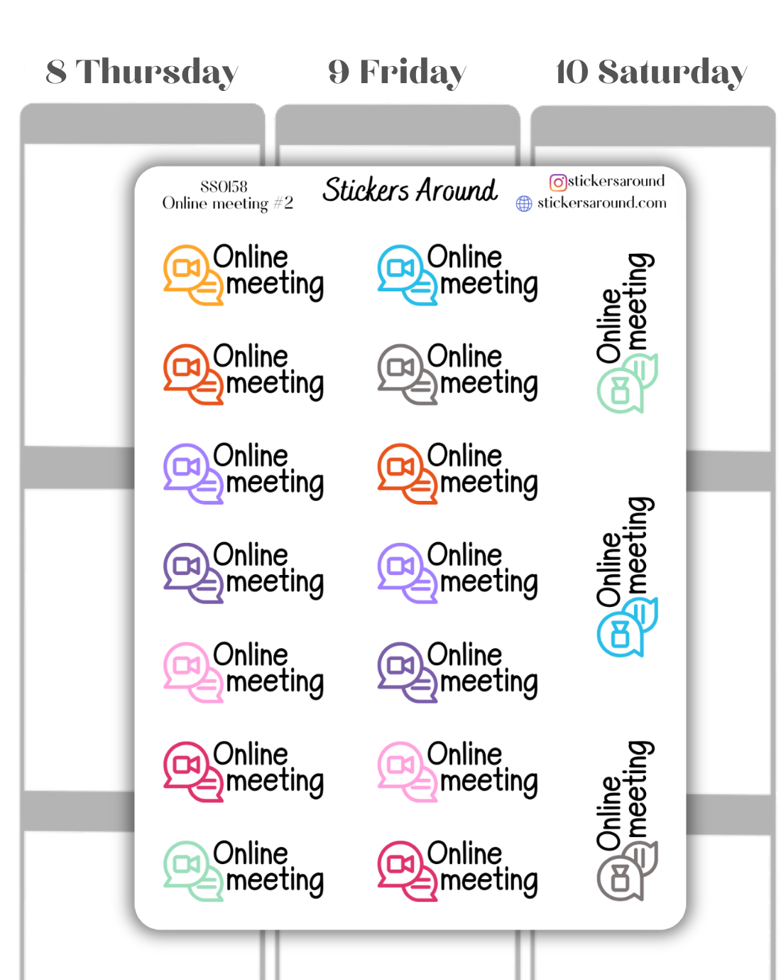 Online Meeting Script Planner Sticker