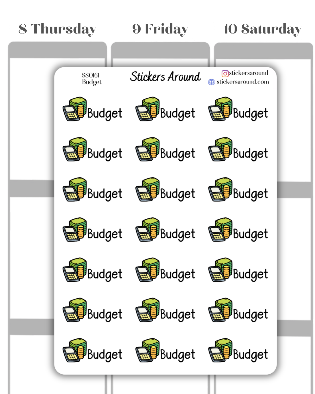 Budget Project Sticker Budget Script Planner Sticker – Stickers Around