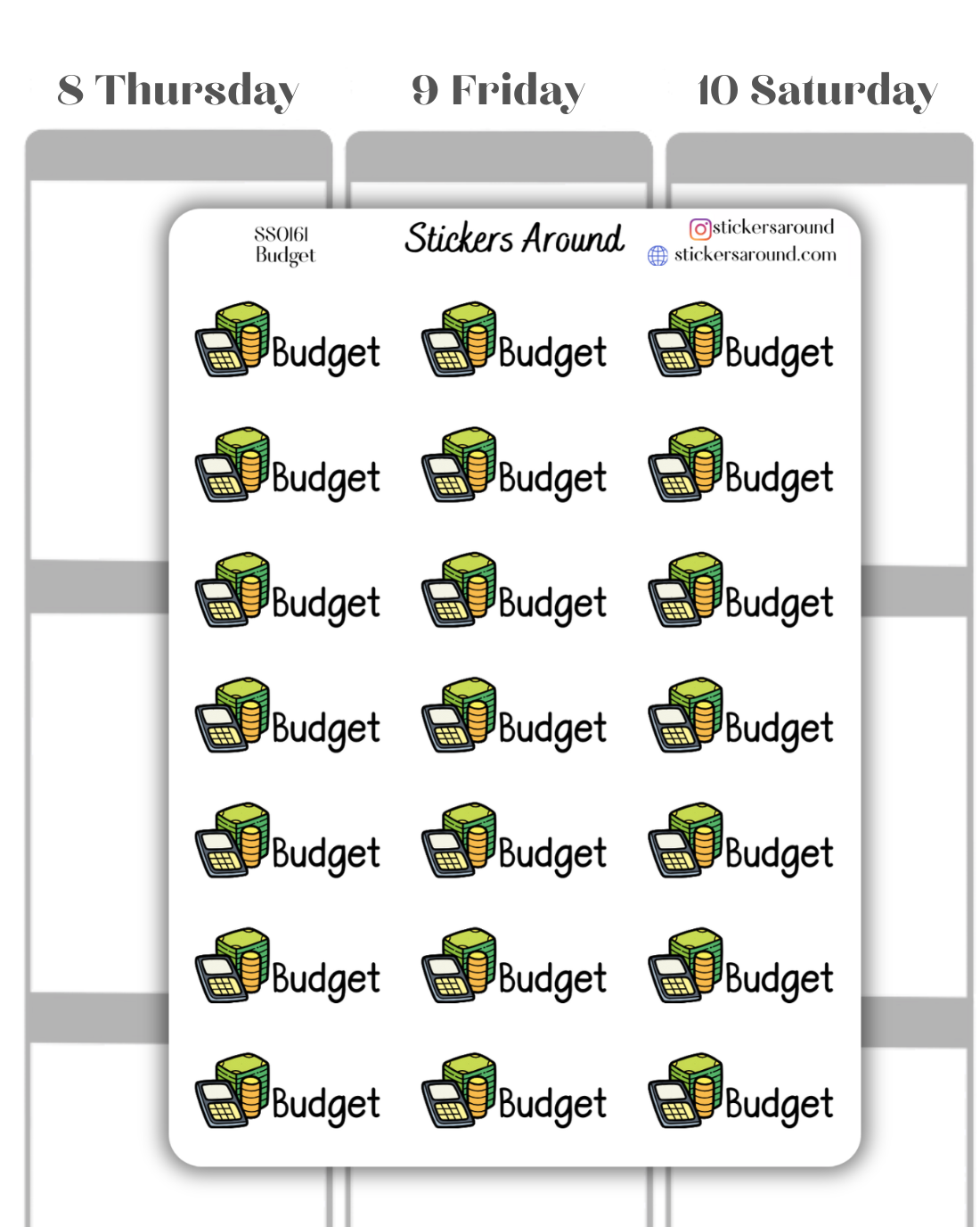 Budget Script Planner Sticker