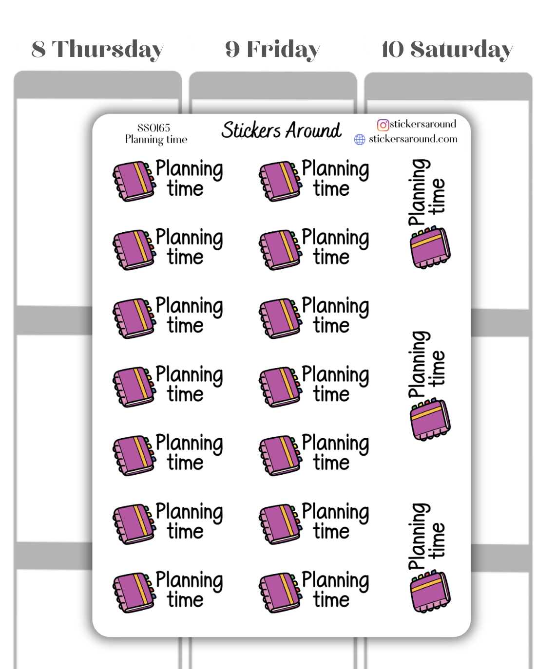 Planning Time Script Planner Sticker – Stickers Around