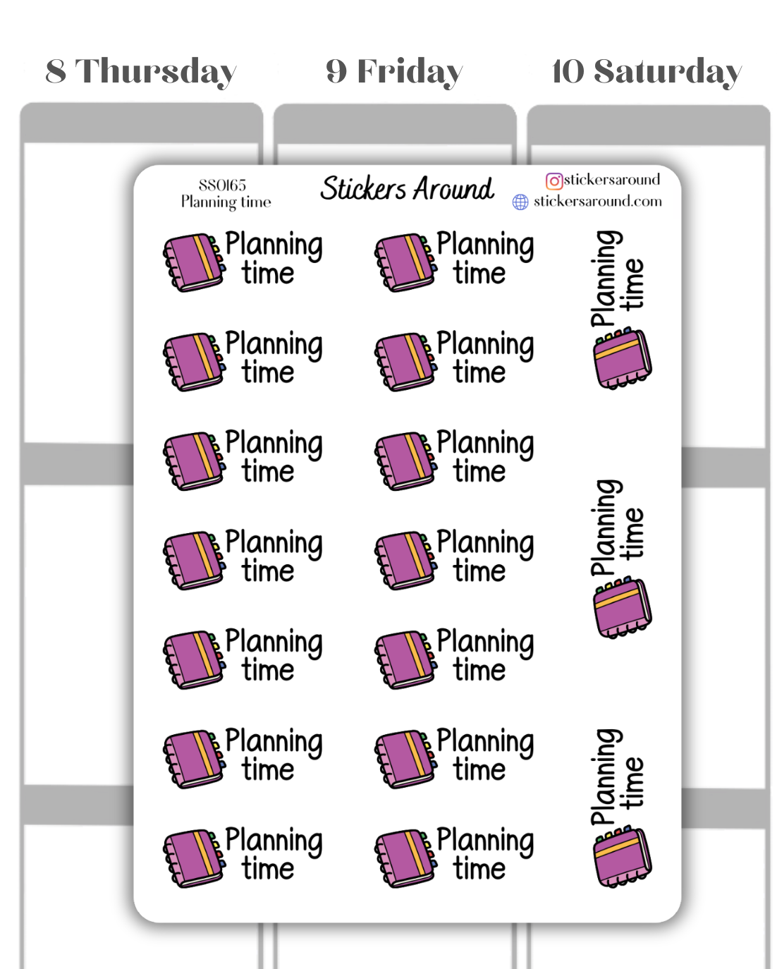 Planning Time Script Planner Sticker