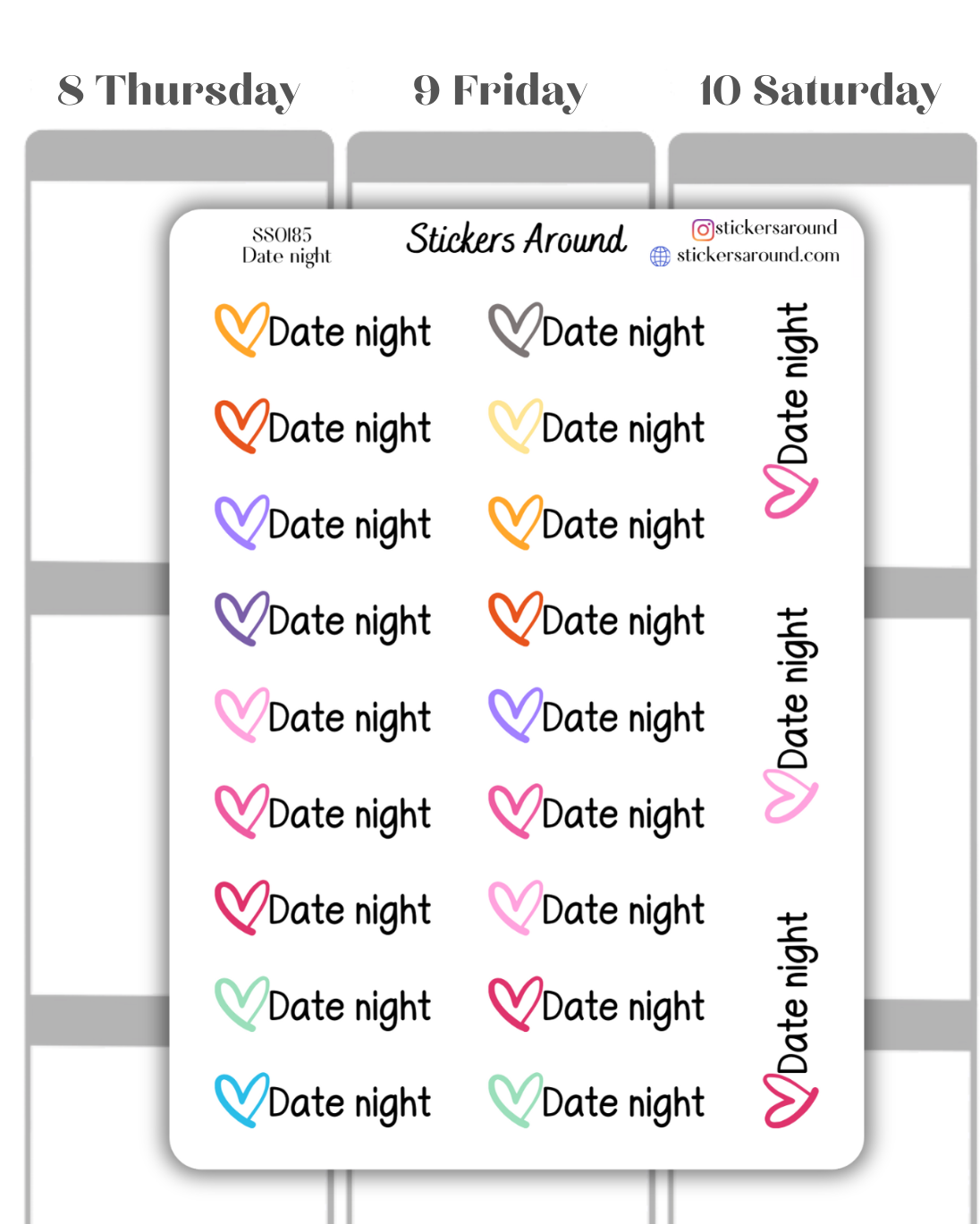 Date Night Script Planner Sticker – Stickers Around