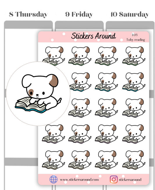 Toby Reading Planner stickers